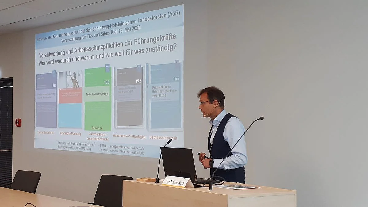 Prof. Wilrich referierte zum Thema aus der arbeitsschutzrechtlichen Sicht