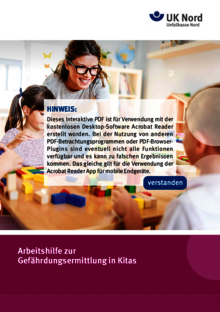 Vorschaubild der Publikation Arbeitshilfe Gefährdungsbeurteilung Kita