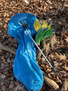 Müllsack, Greifer, Schutzhandschuhe